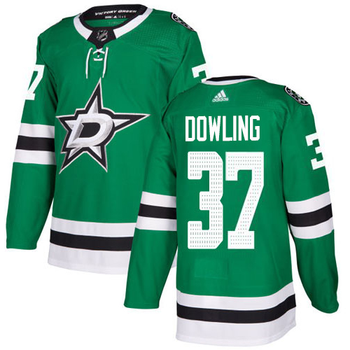 Adidas Men Dallas Stars #37 Justin Dowling Green Home Authentic Stitched NHL Jersey->dallas stars->NHL Jersey